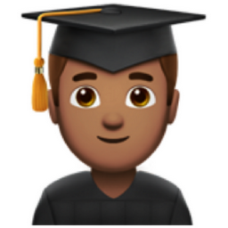 man student: medium skin tone emoji