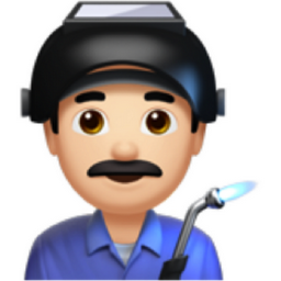 man factory worker: light skin tone emoji