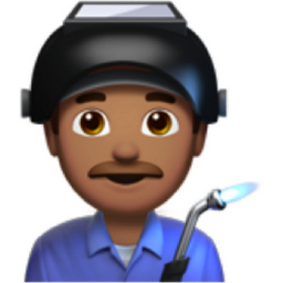 man factory worker: medium skin tone emoji