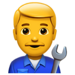 man mechanic Emoji 👨‍🔧 (U+1F468, U+200D, U+1F527)
