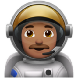 man astronaut: medium skin tone emoji