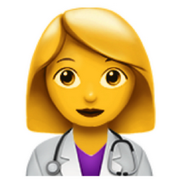 woman health worker emoji