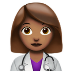 woman health worker: medium skin tone emoji