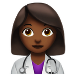 woman health worker: medium-dark skin tone emoji