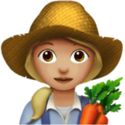 woman farmer: medium-light skin tone emoji