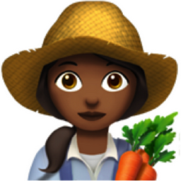 woman farmer: medium-dark skin tone emoji