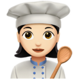 woman cook: light skin tone emoji