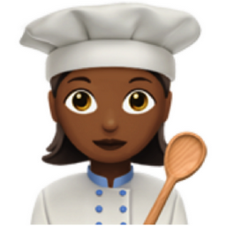 woman cook: medium-dark skin tone emoji