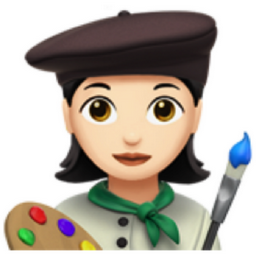woman artist: light skin tone emoji