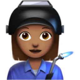 woman factory worker: medium skin tone emoji