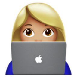 woman technologist: medium-light skin tone emoji