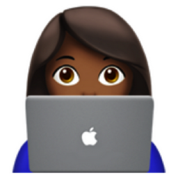 woman technologist: medium-dark skin tone emoji