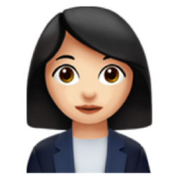 woman office worker: light skin tone emoji
