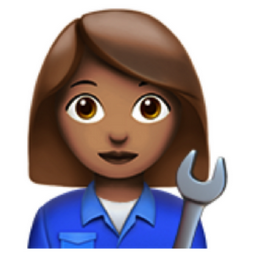woman mechanic: medium skin tone emoji