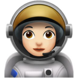 woman astronaut: light skin tone emoji