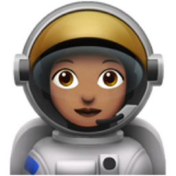 woman astronaut: medium skin tone emoji