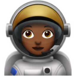 woman astronaut: medium-dark skin tone emoji
