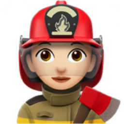 woman firefighter: light skin tone emoji