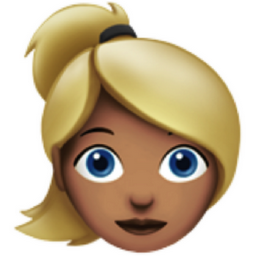 woman: medium skin tone, blond hair emoji