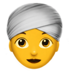 woman wearing turban emoji