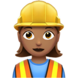 woman construction worker: medium skin tone emoji