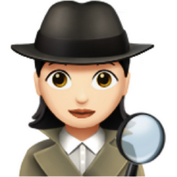 woman detective: light skin tone emoji