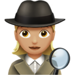 woman detective: medium-light skin tone emoji