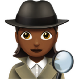 woman detective: medium-dark skin tone emoji