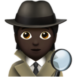 detective: dark skin tone emoji