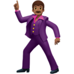 man dancing: medium skin tone emoji