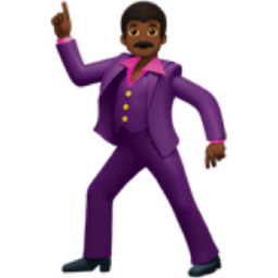 man dancing: medium-dark skin tone emoji