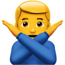 man gesturing NO emoji