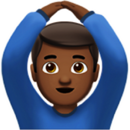 man gesturing OK: medium-dark skin tone emoji