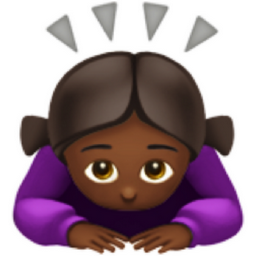 woman bowing: medium-dark skin tone emoji