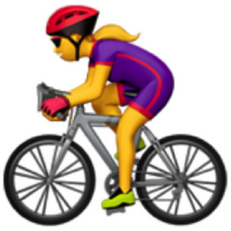 woman biking emoji