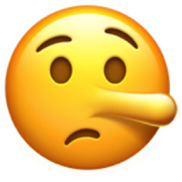 lying face emoji