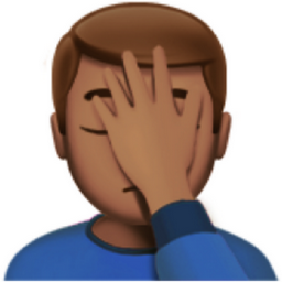 man facepalming: medium skin tone emoji