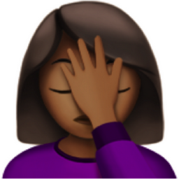 woman facepalming: medium-dark skin tone emoji