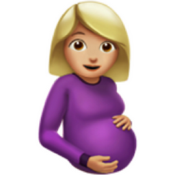 pregnant woman: medium-light skin tone emoji