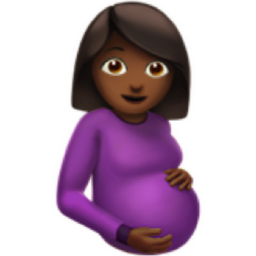 pregnant woman: medium-dark skin tone emoji