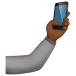selfie: medium-dark skin tone emoji