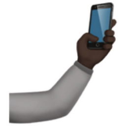 selfie: dark skin tone emoji