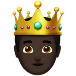 prince: dark skin tone emoji