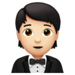 person in tuxedo: light skin tone emoji