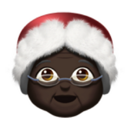 Mrs. Claus: dark skin tone emoji