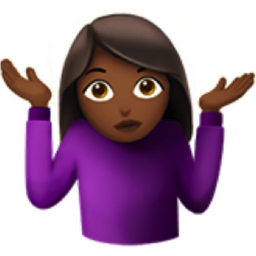 woman shrugging: medium-dark skin tone emoji