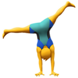 man cartwheeling emoji