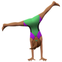 woman cartwheeling: medium skin tone emoji
