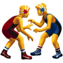men wrestling emoji