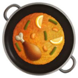 shallow pan of food emoji